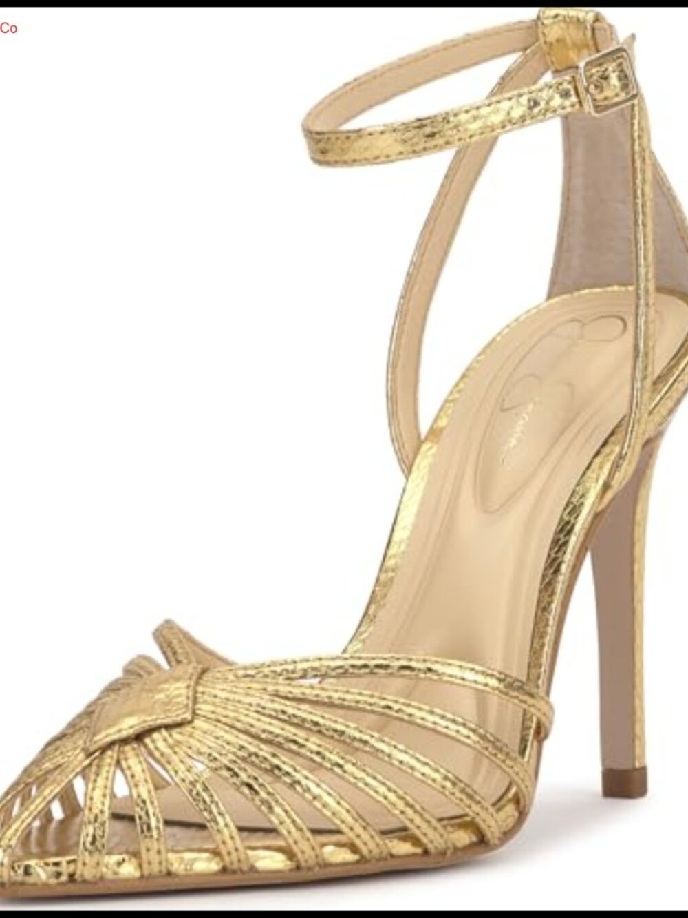 Jessica Simpson Paveri Strappy Stiletto Heels Almond Toe Ankle Strap Pumps